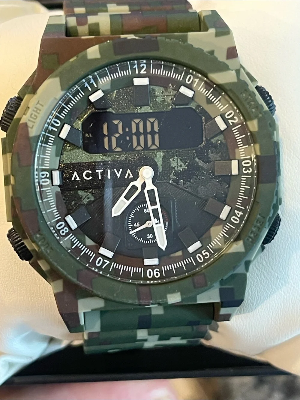Activa X Invicta Men's Digital Watch - 47mm. Camouflage. Green (ACW2355-004) new
